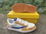 Authentic Air Jordan 1 Retro Low White/Yellow