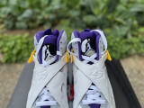 Authentic Air Jordan 8 Retro White/Purple/Yellow