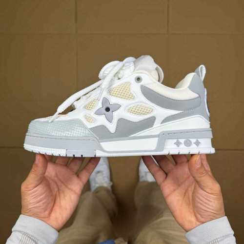 Authentic LV Skate Sneaker Rice Grey