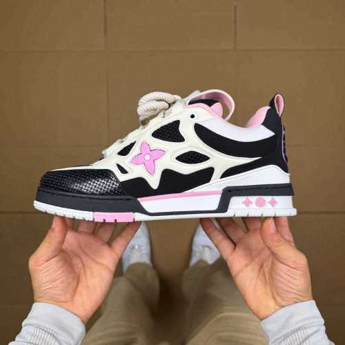 Authentic LV Skate Sneaker Black/White/Pink