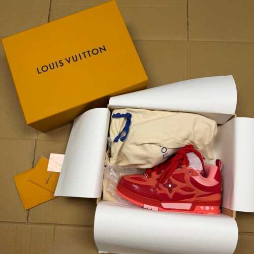 Authentic LV Skate Sneaker Red