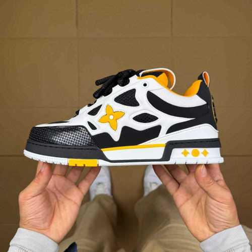 Authentic LV Skate Sneaker Black/White/Yellow