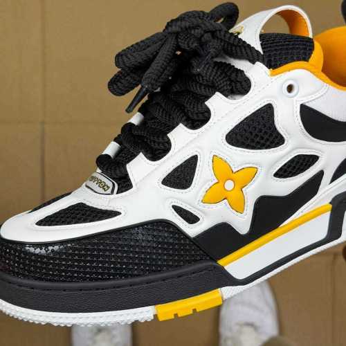 Authentic LV Skate Sneaker Black/White/Yellow