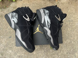 Authentic Air Jordan 8 Retro Chrome Black