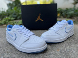 Authentic Air Jordan 1 Low White/Bue