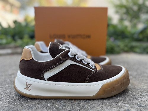 Authentic LV Trainer Sneaker Brown