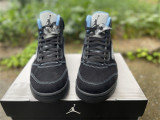 Authentic Air Jordan 5 Retro Black/University Blue