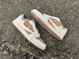 Authentic Travis Scott x Air Jordan 1 Low Brown/Pink