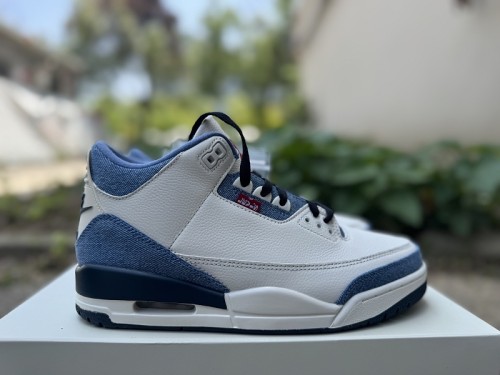 Authentic levi’s × Air Jordan 3 Retro SP Blue/White