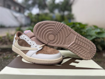 Authentic Travis Scott x Air Jordan 1 Low Brown/Pink