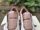 Authentic Travis Scott x Air Jordan 1 Low Brown/Pink