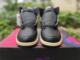 Authentic Air Jordan 1 High OG  Black/Muslin