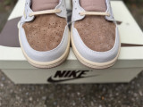 Authentic Travis Scott x Air Jordan 1 Low Brown/Pink