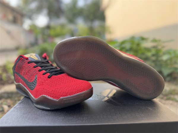 Authentic Nike Kobe 11 Elite Low Achilles Heel Black/Red