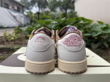 Authentic Travis Scott x Air Jordan 1 Low Brown/Pink