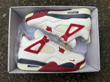 Authentic Nigel Sylvester x Jordan Air Jordan 4 Beige/Red