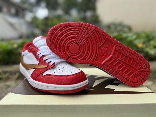 Authentic Air Jordan 1 Low White/Red