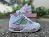 Authentic Air Jordan 4 Retro Valentine's Day White/Pink