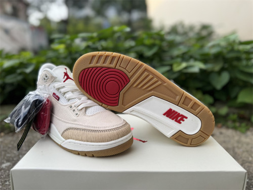 Authentic levi’s × Air Jordan 3 Retro Jumpman Beige/Red