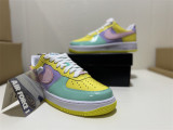 Authentic Nike Air Force 1 Easter Yellow/Purple/Green