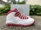 Authentic Air Jordan 10 Retro Red Steel