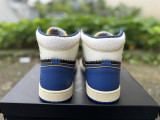Authentic Union x Fragment Design Air Jordan 1 High OG Black/White/Blue