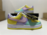 Authentic Nike Air Force 1 Easter Yellow/Purple/Green