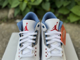 Authentic Air Jordan 3 retro  White and True Blue