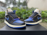 Authentic Union x Fragment Design Air Jordan 1 High OG Black/White/Blue