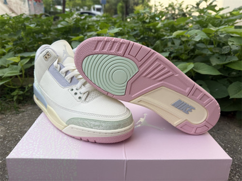 Authentic Air Jordan 3 Retro  Sail and Jade Aura