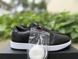 Authentic Air Jordan 1 Low OG Golf  Black Croc  Black