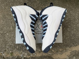 Authentic Air Jordan 10 Retro Steel OG Black/White