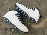 Authentic Air Jordan 10 Retro Steel OG Black/White