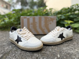 Authentic Golden Goose Ball Star White/Brown/Black
