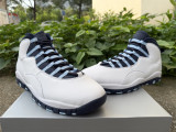 Authentic Air Jordan 10 Retro Steel OG Black/White