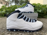 Authentic Air Jordan 10 Retro Steel OG Black/White