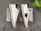 Authentic Golden Goose Ball Star White/Brown/Black