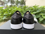 Authentic Air Jordan 1 Low OG Golf  Black Croc  Black