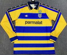1999/2000 Retro Parma Away Yellow Long sleeve 1:1 Quality Soccer Jersey