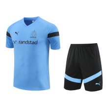 22/23 Marseille Training Suit Royal Blue 1:1 Quality Training Shirt