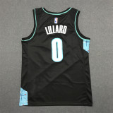 22/23 Trail Blazers Lillard #0 Black 1:1 Quality NBA Jersey