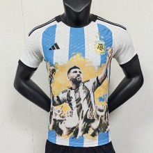 2022 Argentina MESSI Commemorative Edition 3 Stars Player 1:1 Quality Soccer Jersey