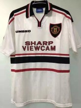 1999 Manchester United White 1:1 Retro Soccer Jersey