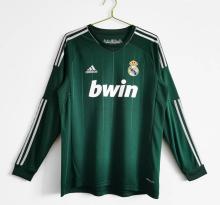 2012-2013 Retro Real Madrid Green Third Long Sleeve 1:1 Quality Soccer Jersey