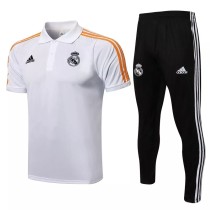 21/22 Real Madrid White Polo Tracksuit 1:1 Quality Soccer Jersey