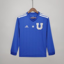 21/22 University Of Chile Long Sleeve Commemorative Edition Blue 1:1 Retro Soccer Jersey