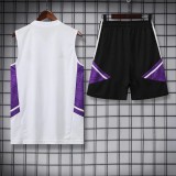 22/23 Real Madrid Vest Training Suit Kit White 1:1 Quality Training Jersey