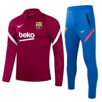 21/22 Barcelona Crimson Half Pull Sweater Tracksuit 1:1 Quality Soccer Jersey