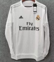 2015-2016 Retro Real Madrid Home Long Sleeve 1:1 Quality Soccer Jersey