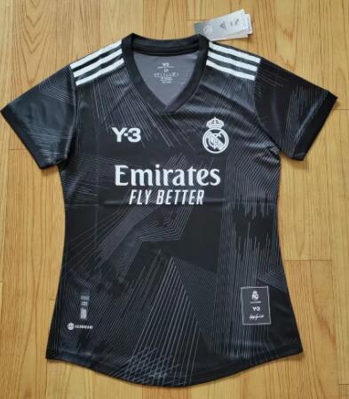 22/23 Real Madrid Y-3 BLack Women Fans 1:1 Quality Soccer Jersey